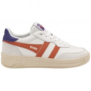 Gola Classics Topspin Sneakers Blancas Coral Azul Real Moradas España | RSQ-397564
