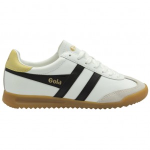 Gola Classics Torpedo Leather Sneakers Blancas Negras Limón España | VZW-692851