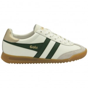 Gola Classics Torpedo Leather Sneakers Blancas Doradas España | EGY-453089
