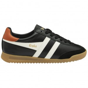 Gola Classics Torpedo Leather Sneakers Negras Blancas Naranjas España | DTJ-019238