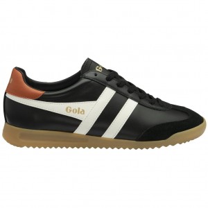Gola Classics Torpedo Leather Sneakers Negras Blancas Naranjas España | SXY-491256