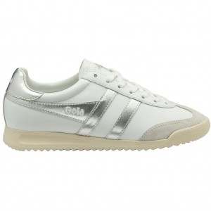 Gola Classics Torpedo Mirror Sneakers Blancas Plateadas Blancas España | PCA-307428
