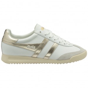 Gola Classics Torpedo Mirror Sneakers Blancas Doradas Blancas España | MCE-398725
