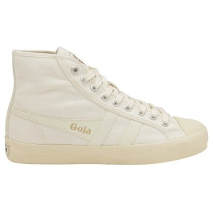 Gola Vegan Classics Coaster High Sneakers Blancas Blancas España | UPX-560981