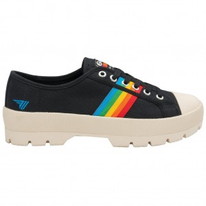 Gola Vegan Classics Coaster Peak Rainbow Shoes Negras España | QOX-451986