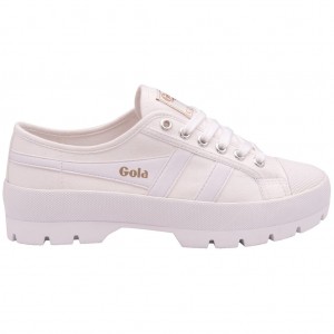 Gola Vegan Classics Coaster Peak Sneakers Blancas Blancas España | OQA-729608