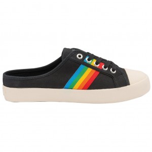 Gola Vegan Classics Coaster Rainbow Mule Plimsolls Shoes Negras España | QRC-317890