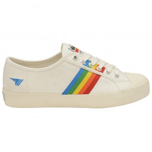 Gola Vegan Classics Coaster Rainbow Shoes Blancas España | OWV-135098