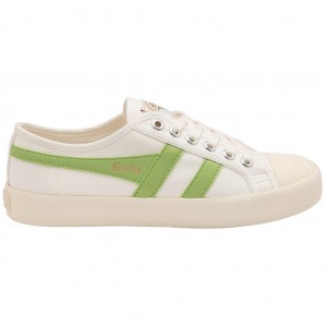 Gola Vegan Classics Coaster Shoes Blancas Verde España | UGN-029784