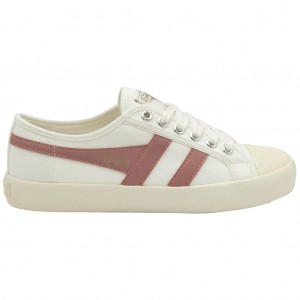 Gola Vegan Classics Coaster Shoes Blancas Coral Rosas España | KRL-248150
