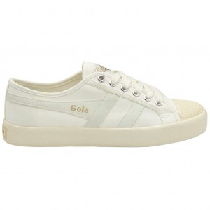 Gola Vegan Classics Coaster Shoes Blancas Doradas España | PTX-259368