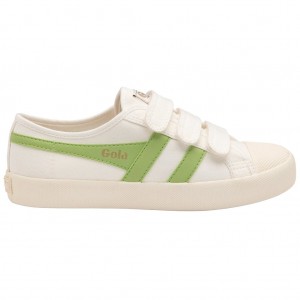 Gola Vegan Classics Coaster Strap Sneakers Blancas Verde España | KDT-483562
