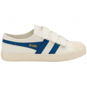 Gola Vegan Classics Coaster Strap Sneakers Blancas Azules España | VCT-186543