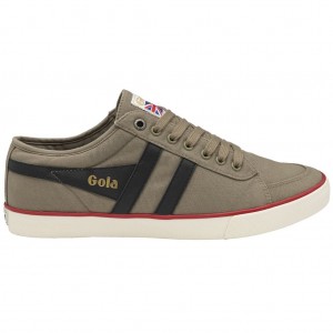 Gola Vegan Classics Comet Plimsoll Sneakers Negras Rojas Oscuro España | JQM-397126