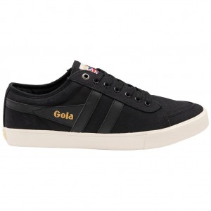 Gola Vegan Classics Comet Plimsoll Sneakers Negras Negras Blancas España | EJZ-430257
