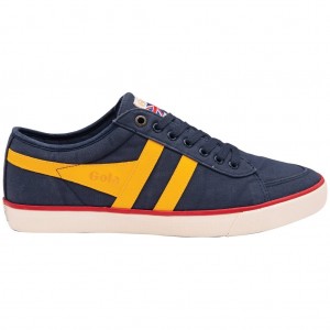 Gola Vegan Classics Comet Plimsoll Sneakers Azul Marino Rojas España | XVZ-328746