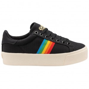 Gola Vegan Classics Orchid Platform Rainbow Shoes Negras España | NLP-736214