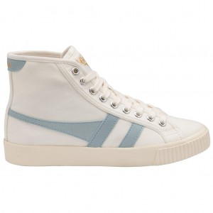 Gola Vegan Classics Tennis Mark Cox High Sneakers Blancas Azules España | TRW-320954