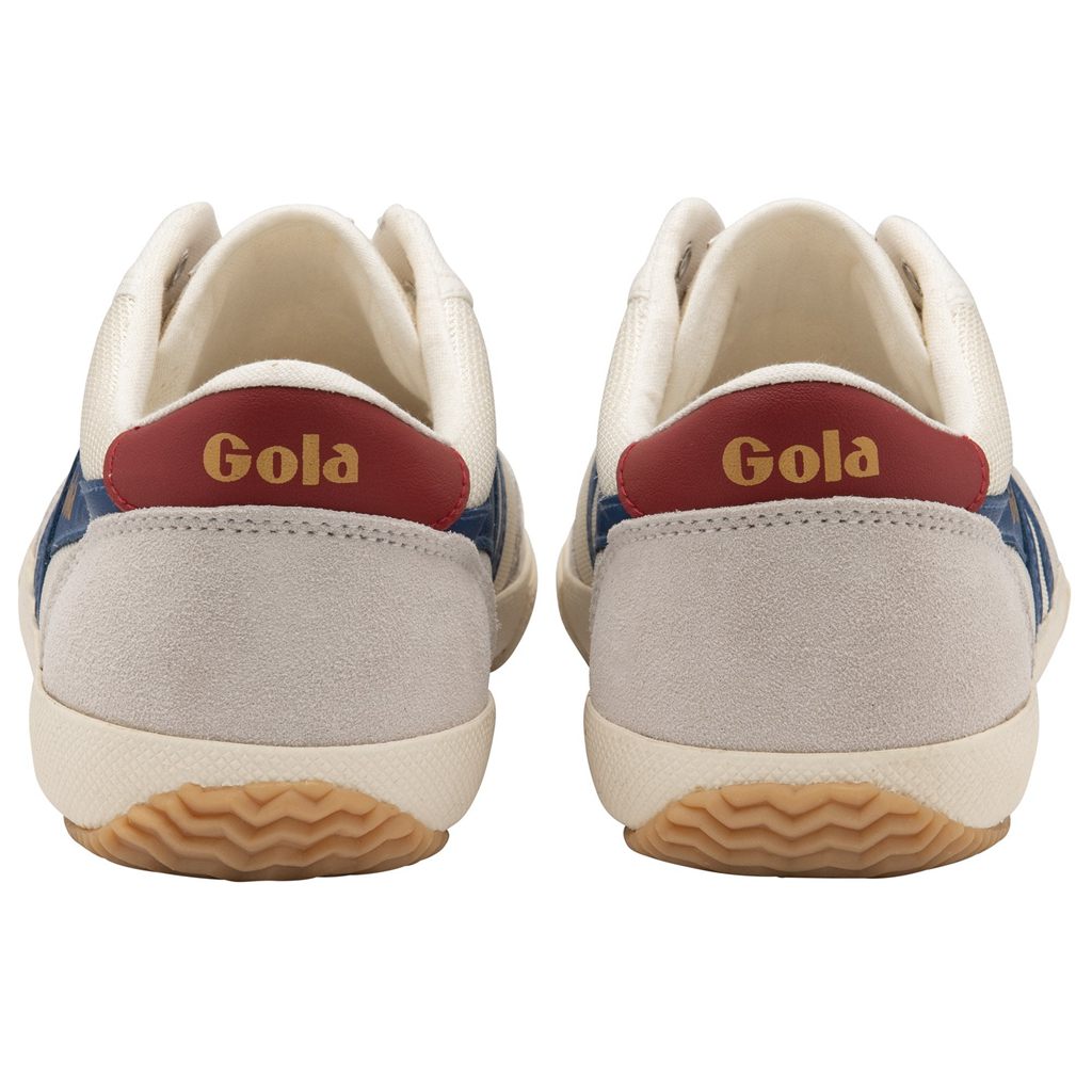 Gola Classics Badminton Mesh Plimsoll Sneakers Blancas Azules Rojas Oscuro España | YHF-814307