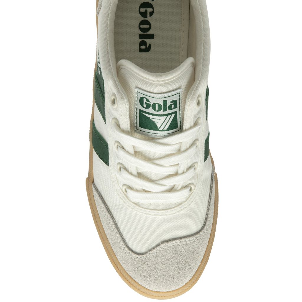 Gola Classics Badminton Plimsoll Sneakers Blancas Verde España | EIA-146789