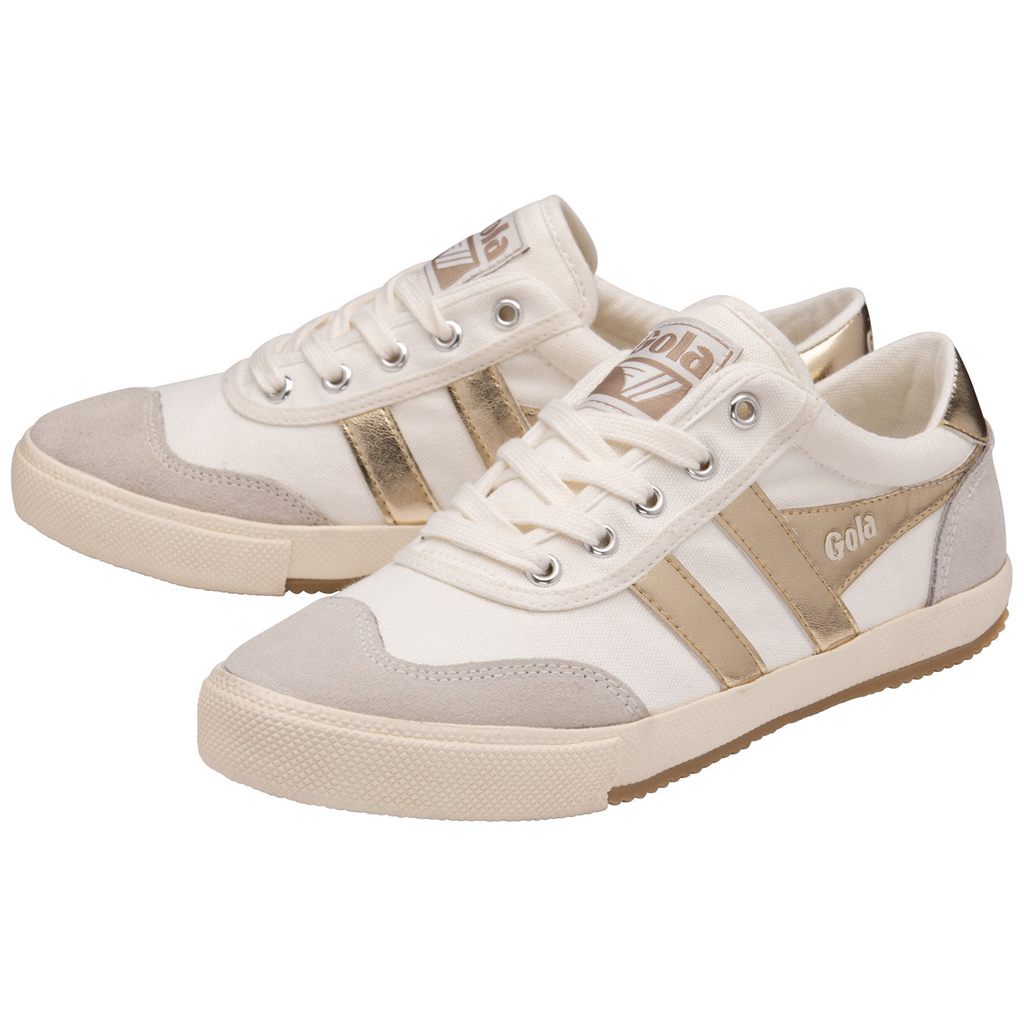 Gola Classics Badminton Sneakers Blancas Doradas España | EMU-715408