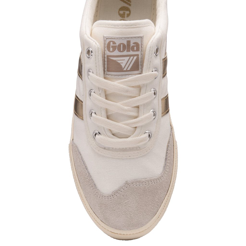 Gola Classics Badminton Sneakers Blancas Doradas España | EMU-715408