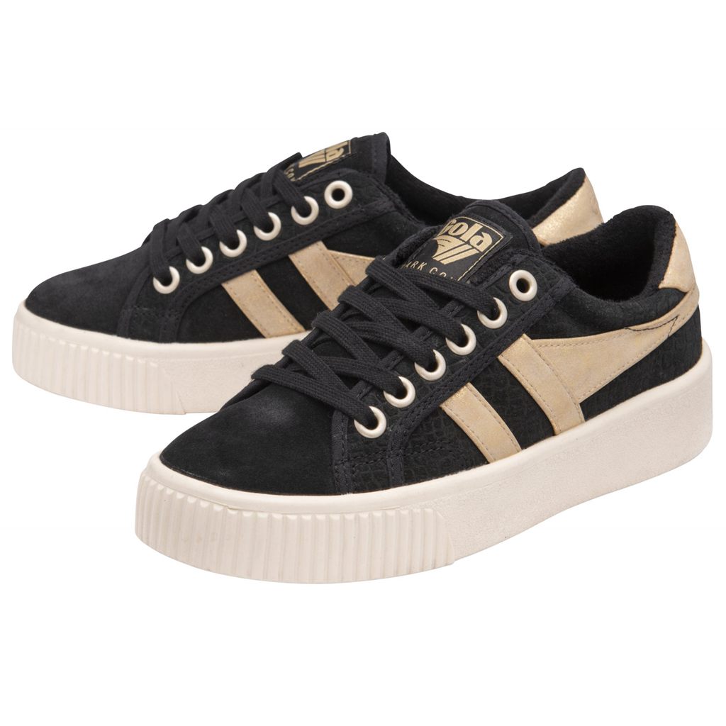 Gola Classics Baseline Mark Cox Mirror Shoes Negras Doradas España | OIS-652138