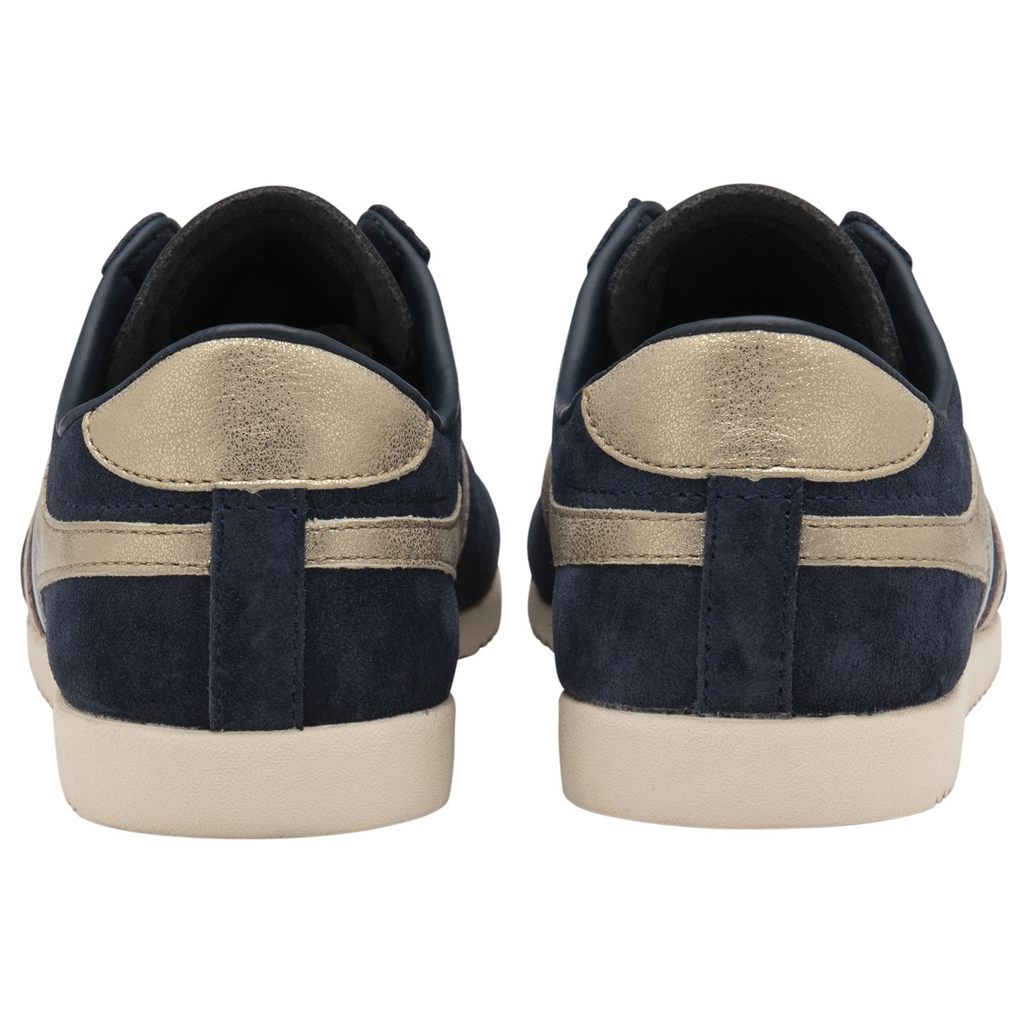 Gola Classics Bullet Mirror Trident Sneakers Azul Marino Plateadas Doradas España | HCB-908716