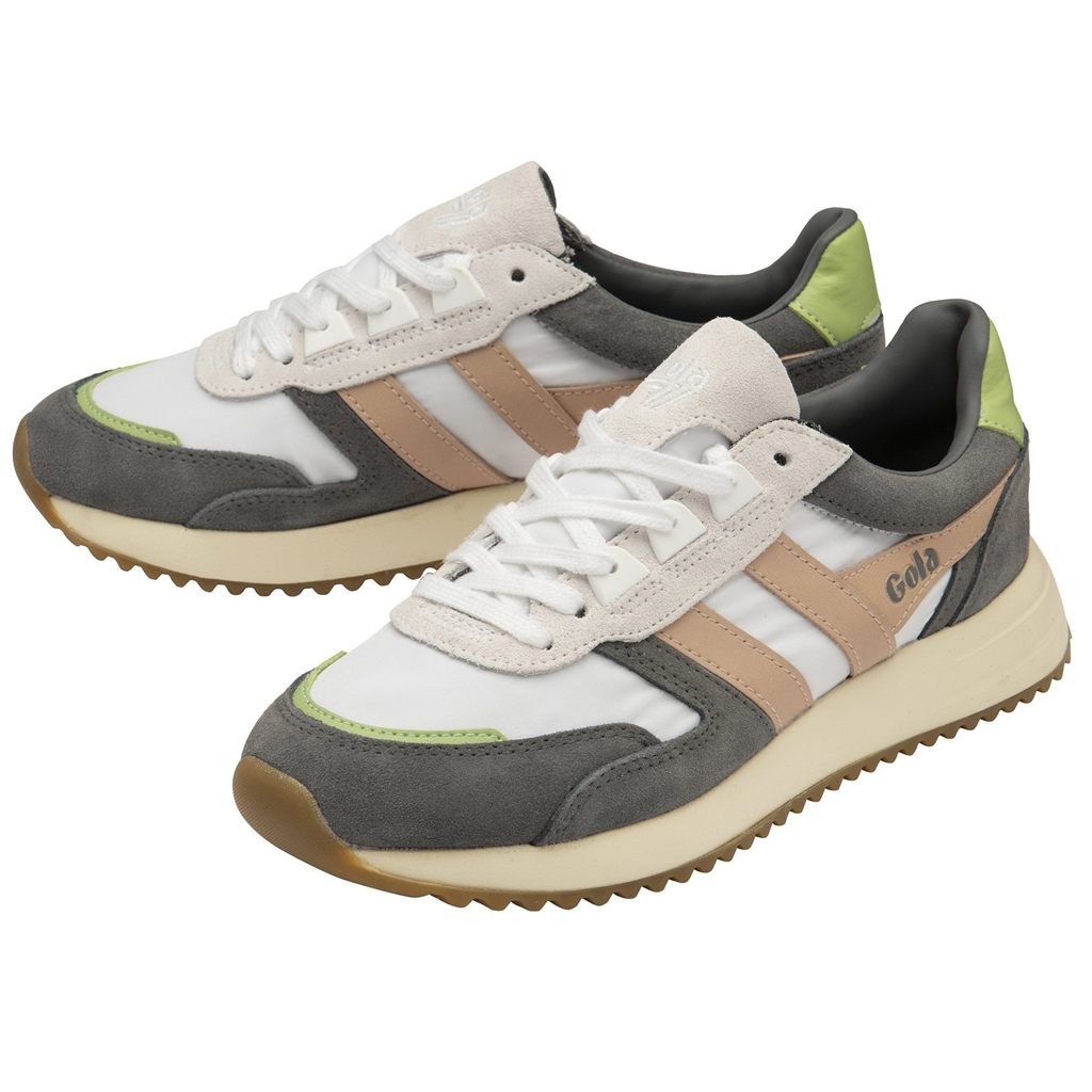 Gola Classics Chicago Sneakers Blancas Rosas Verde España | LKT-148370