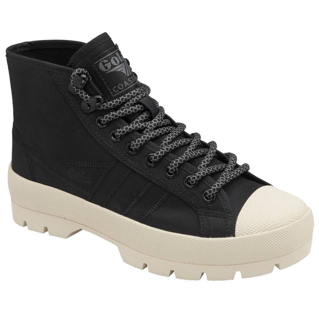 Gola Classics Coaster Peak High Hiker Sneakers Negras Blancas España | ARE-143978