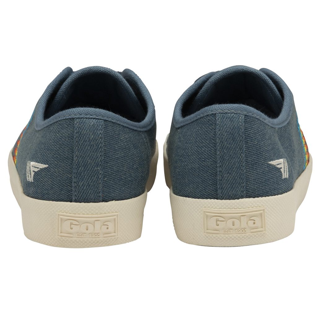 Gola Classics Coaster Rainbow Stitch Shoes Denim Multi España | NBK-314920