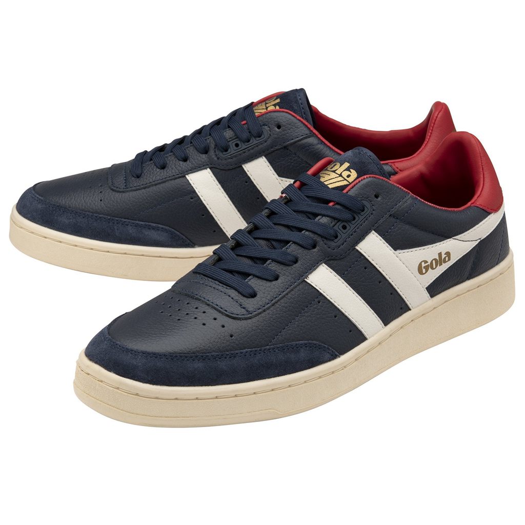 Gola Classics Contact Leather Sneakers Azul Marino Blancas Rojas Oscuro España | NQL-982475