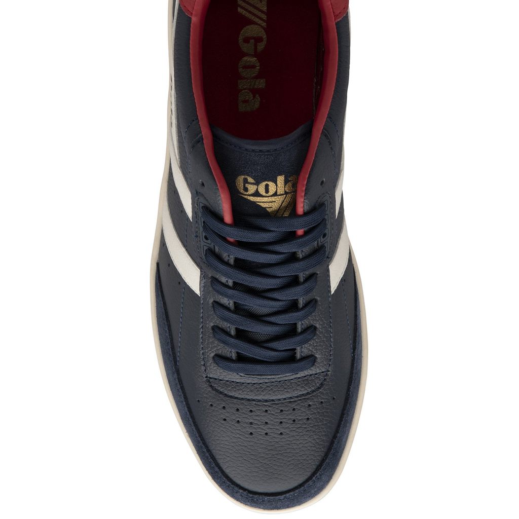 Gola Classics Contact Leather Sneakers Azul Marino Blancas Rojas Oscuro España | NQL-982475