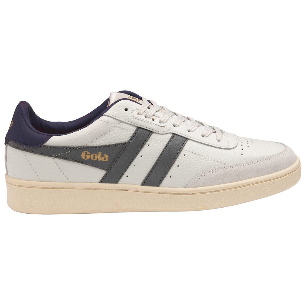 Gola Classics Contact Leather Sneakers Blancas Azul Marino España | SAB-307619