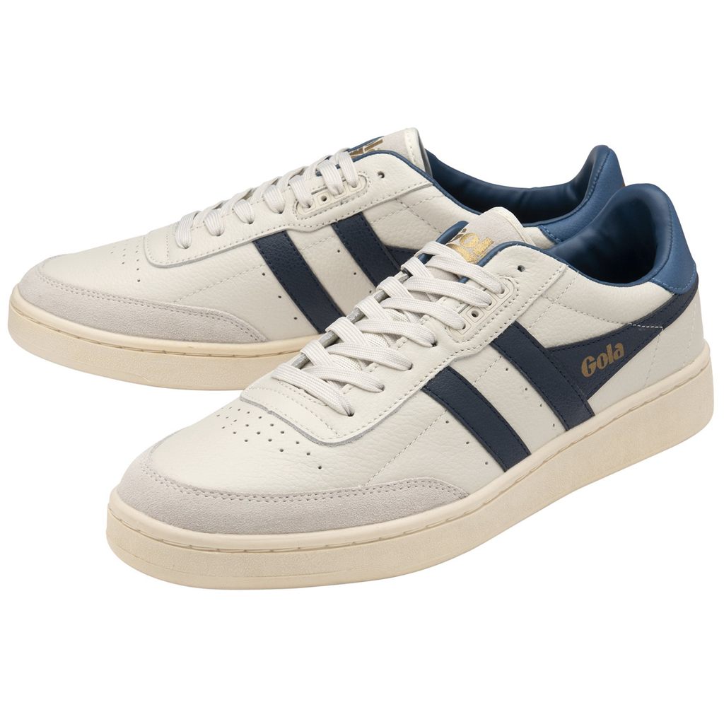 Gola Classics Contact Leather Sneakers Blancas Azul Marino Azules España | XPA-415637