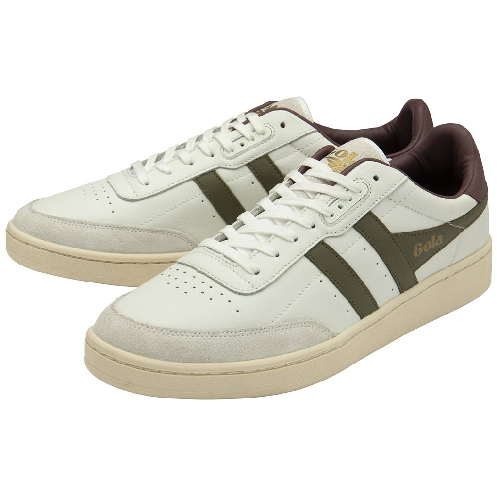 Gola Classics Contact Leather Sneakers Blancas Kaki Burdeos España | DPI-176235