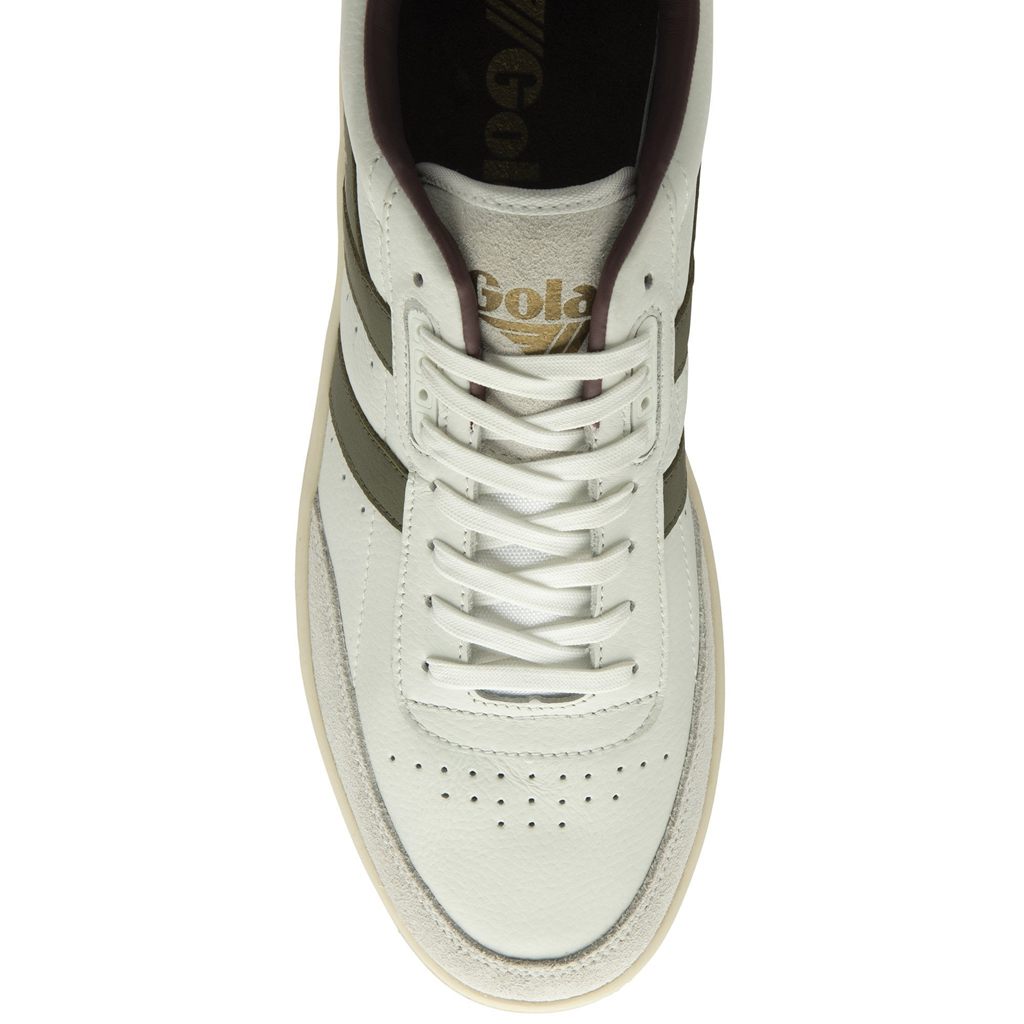 Gola Classics Contact Leather Sneakers Blancas Kaki Burdeos España | DPI-176235