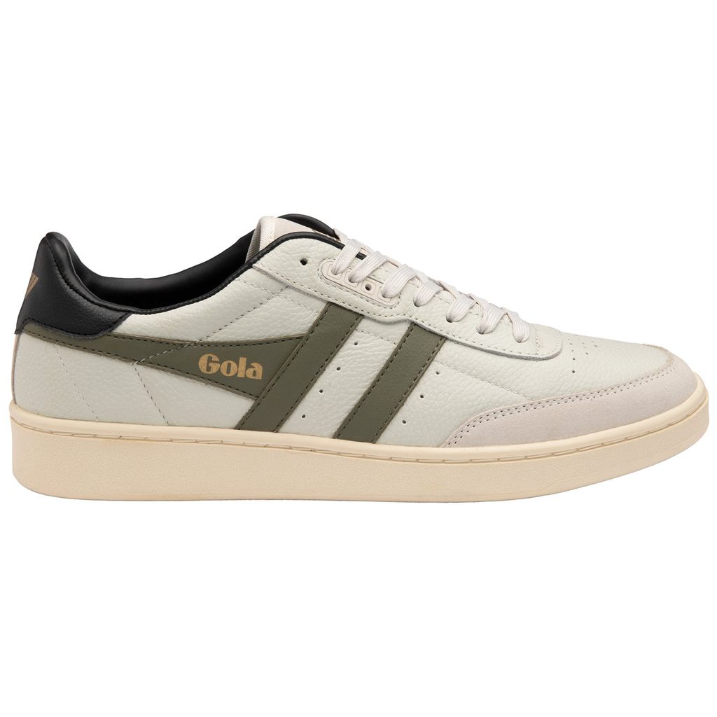 Gola Classics Contact Leather Sneakers Blancas Kaki Negras España | UMO-028513