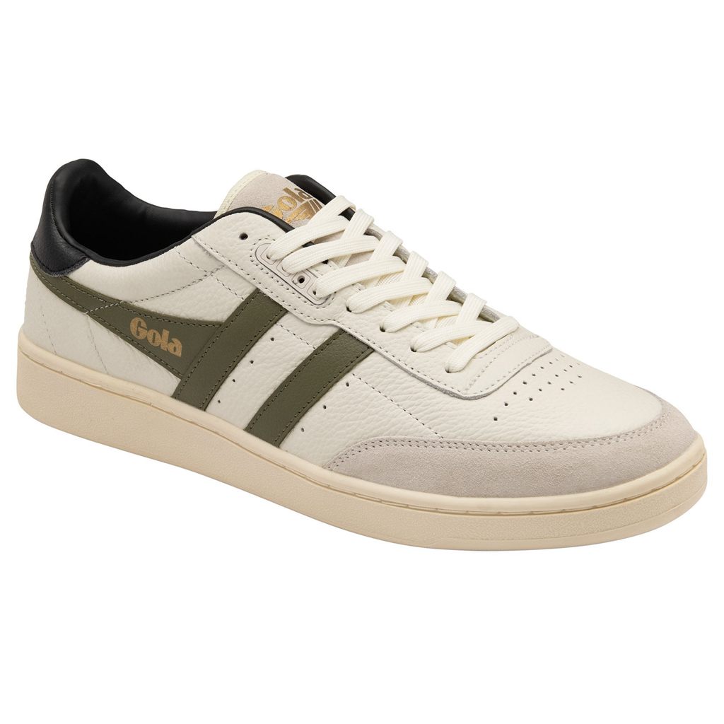 Gola Classics Contact Leather Sneakers Blancas Kaki Negras España | UMO-028513