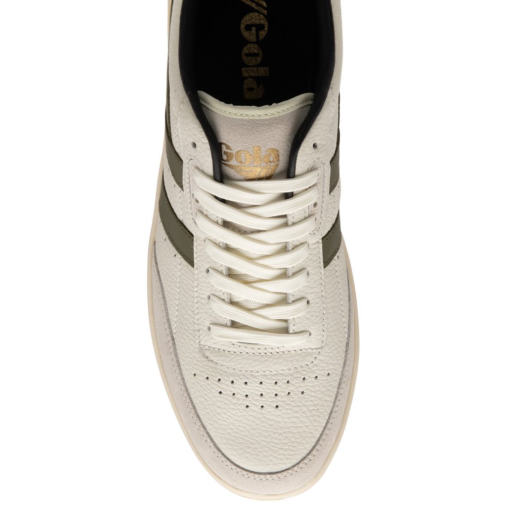 Gola Classics Contact Leather Sneakers Blancas Kaki Negras España | UMO-028513