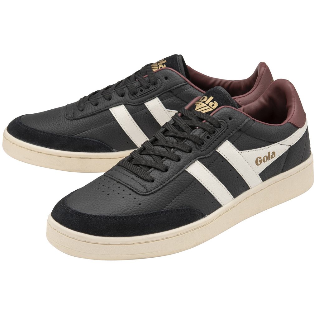Gola Classics Contact Leather Sneakers Negras Blancas Burdeos España | BMZ-910423
