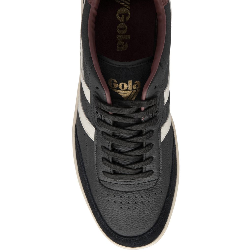 Gola Classics Contact Leather Sneakers Negras Blancas Burdeos España | BMZ-910423