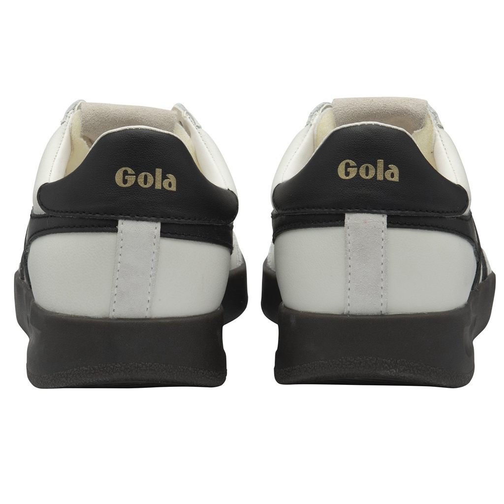 Gola Classics Cyclone Leather Sneakers Blancas Negras Verde Menta España | VBQ-814523