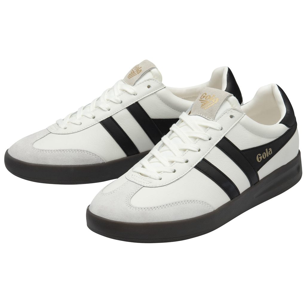 Gola Classics Cyclone Leather Sneakers Blancas Negras Verde Menta España | OSY-498372