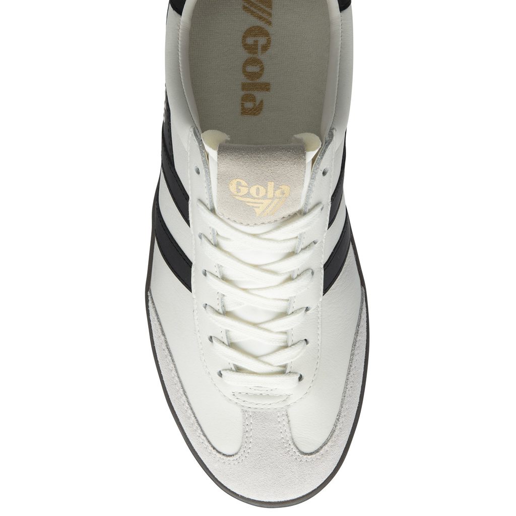Gola Classics Cyclone Leather Sneakers Blancas Negras Verde Menta España | OSY-498372