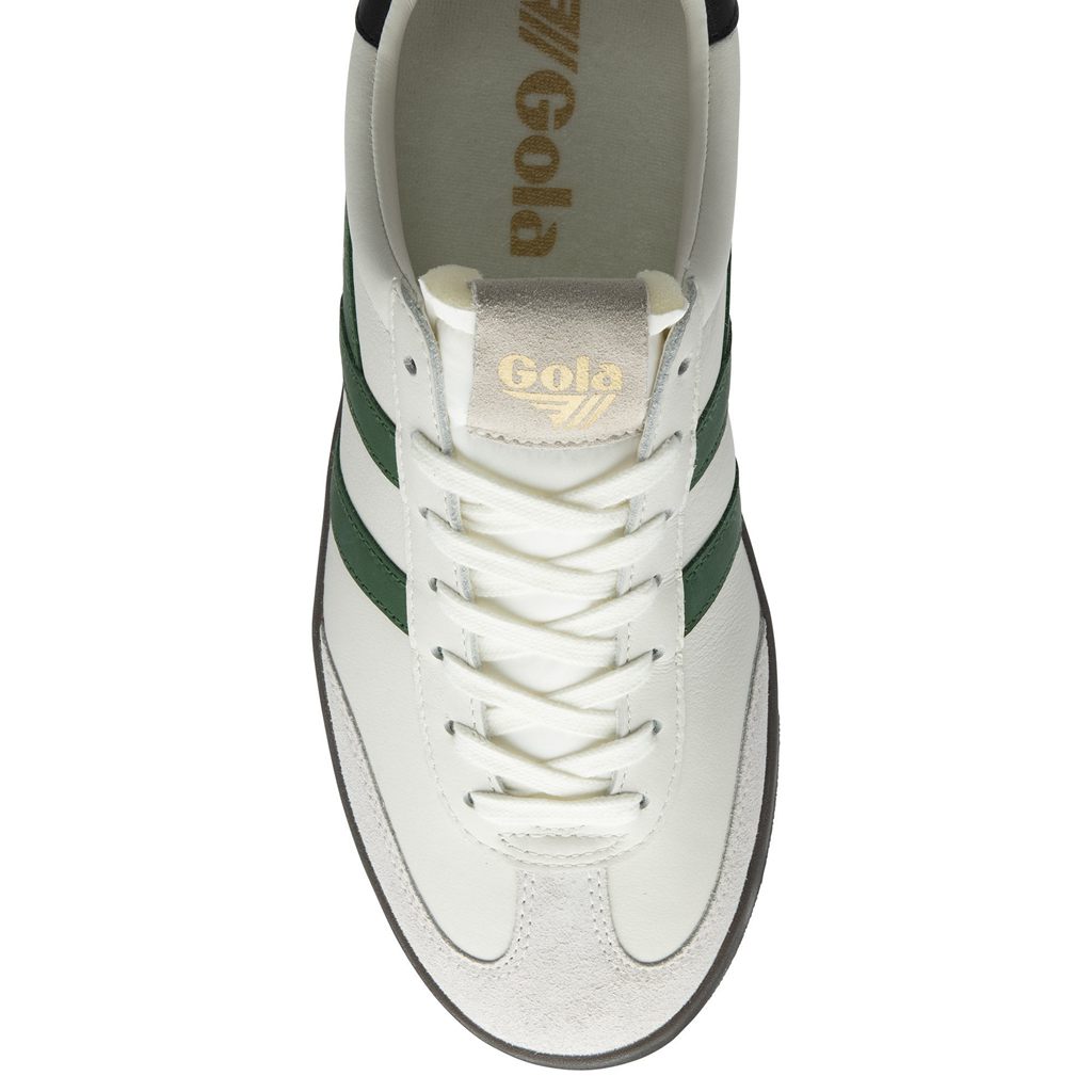 Gola Classics Cyclone Leather Sneakers Blancas Negras Verde Menta España | PGQ-284196