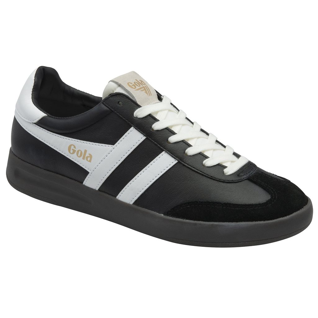 Gola Classics Cyclone Leather Sneakers Negras Blancas Verde Menta España | ZEM-081659