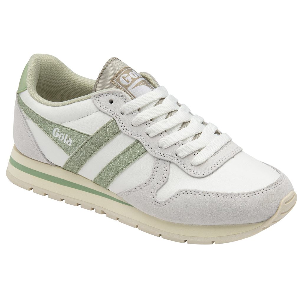 Gola Classics Daytona Glitter Sneakers Blancas Verde Claro España | IJH-537096