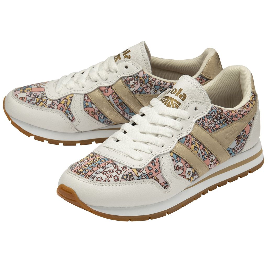Gola Classics Daytona LBTY CP Sneakers Blancas Doradas España | ITC-065174