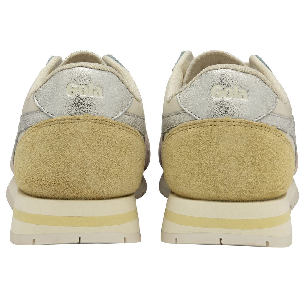 Gola Classics Daytona Quadrant Sneakers Blancas Plateadas Limón España | YRF-139204